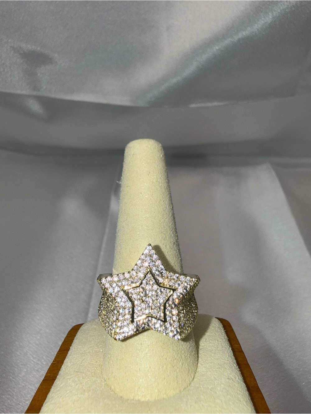 18 Karat Gold Dipped AAA CZ Star Ring – Size 11